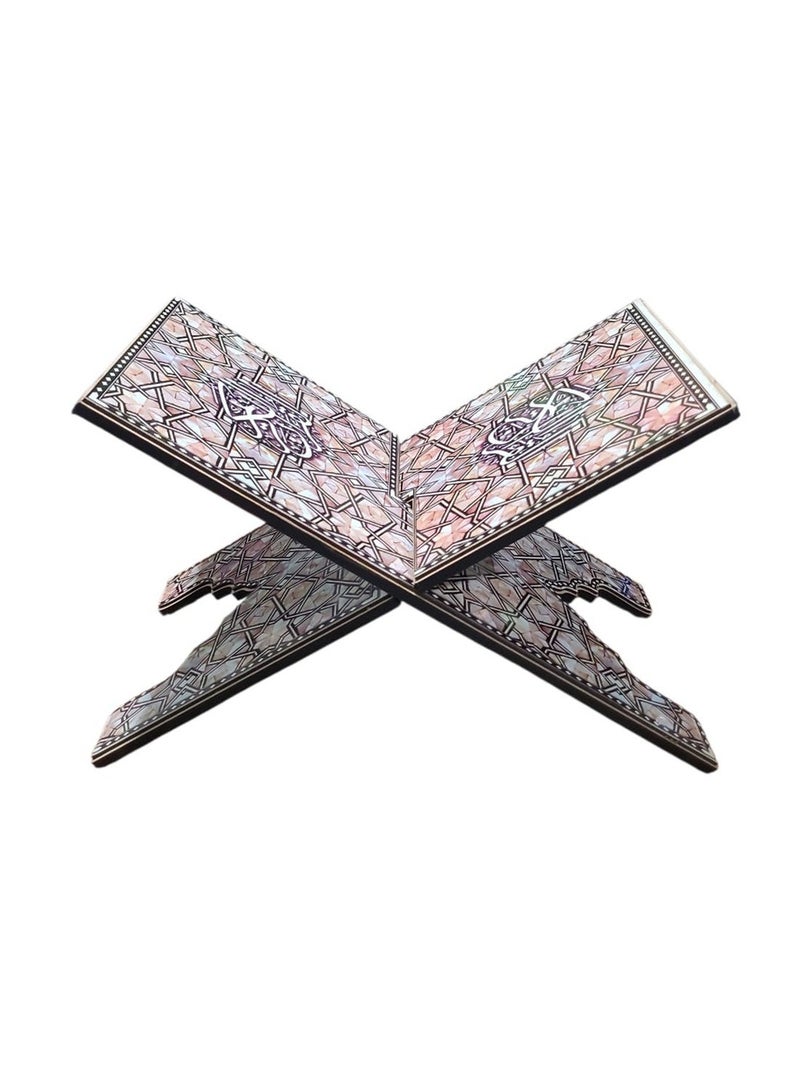 حامل مصحف 40سم * 20سم حامل القرآن الكريم من الخشب المزخرف الملون - Image 1